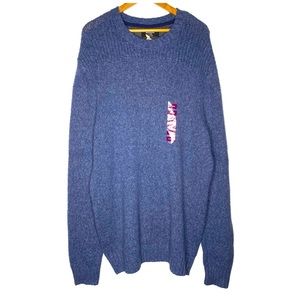 Method Chunky Knit Pullover Mens Sweater Blue XL NEW